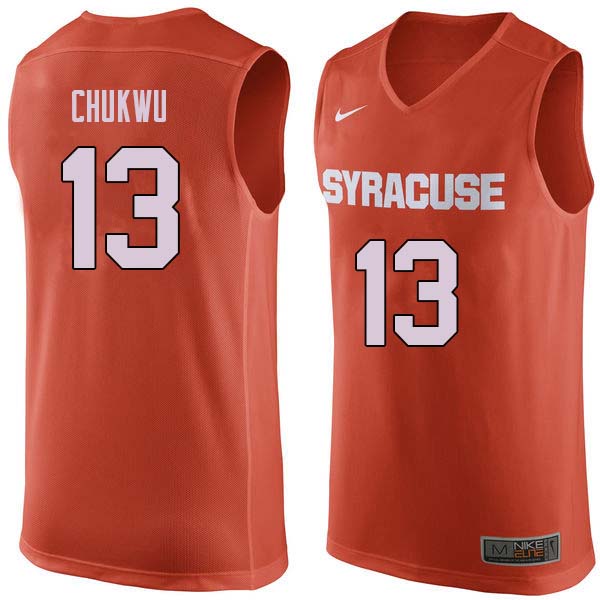 Men #13 Paschal Chukwu Syracuse Orange College Basketball Jerseys Sale-Orange